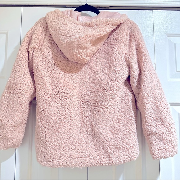 Hayden LA Girls Pink Sherpa Fleece Full Zip Jacket size 13 / 14 - Picture 4 of 8